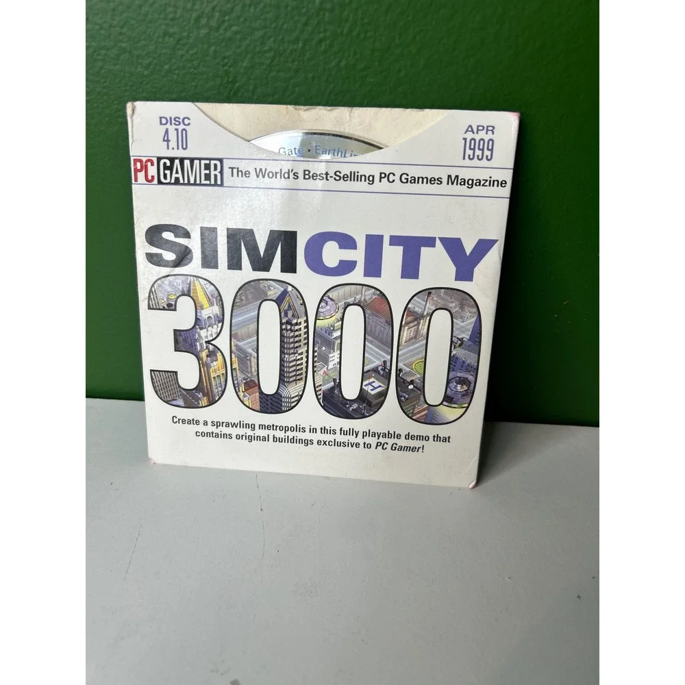 PC Gamer Disc 4.10 April 1999 SimCity 3000 Demo Sid Meier Alpha Centauri CD-ROM
